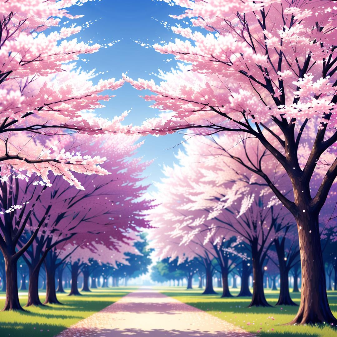 anime, cherry trees, trees, cherry blossom | 3800x2387 Wallpaper -  wallhaven.cc